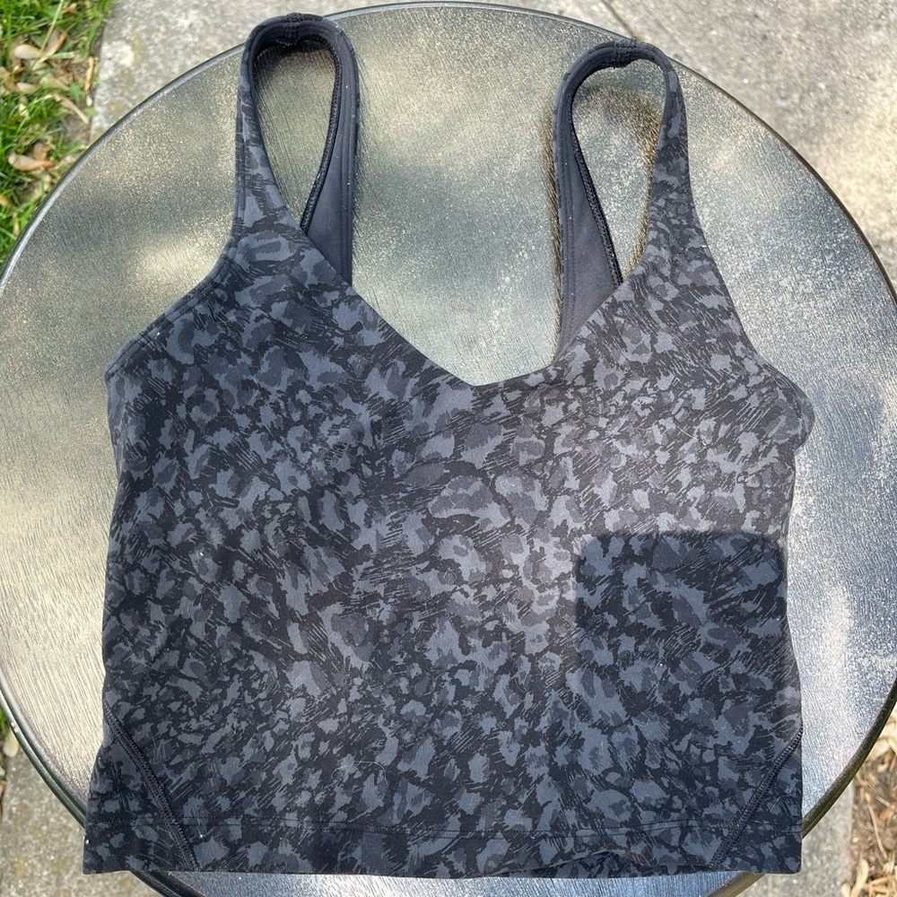 Lululemon Align Tank leopard black size 2